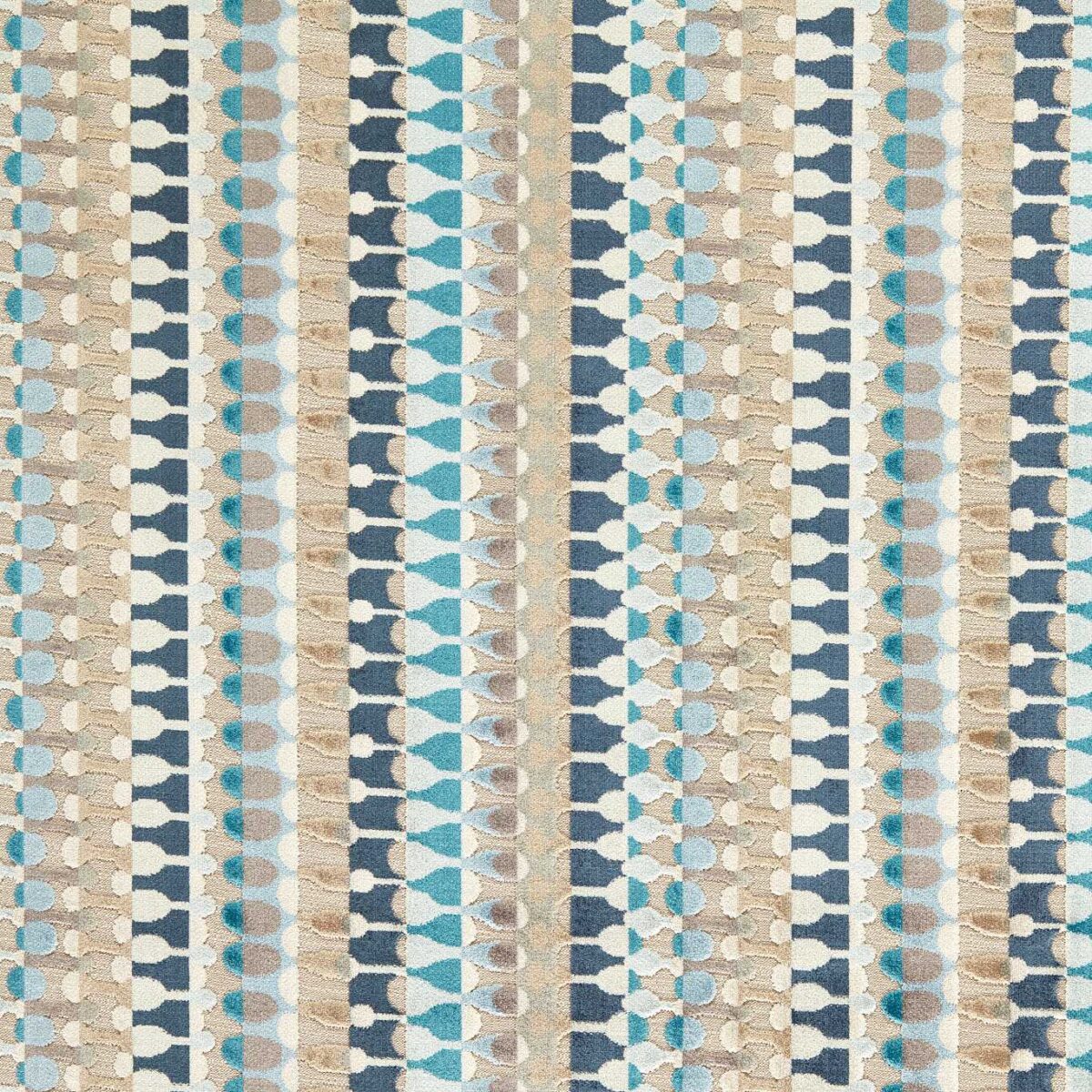 Orpheus Fabric - Denim by neutral contemporary velvet-chenille fabric from Clarke & Clarke