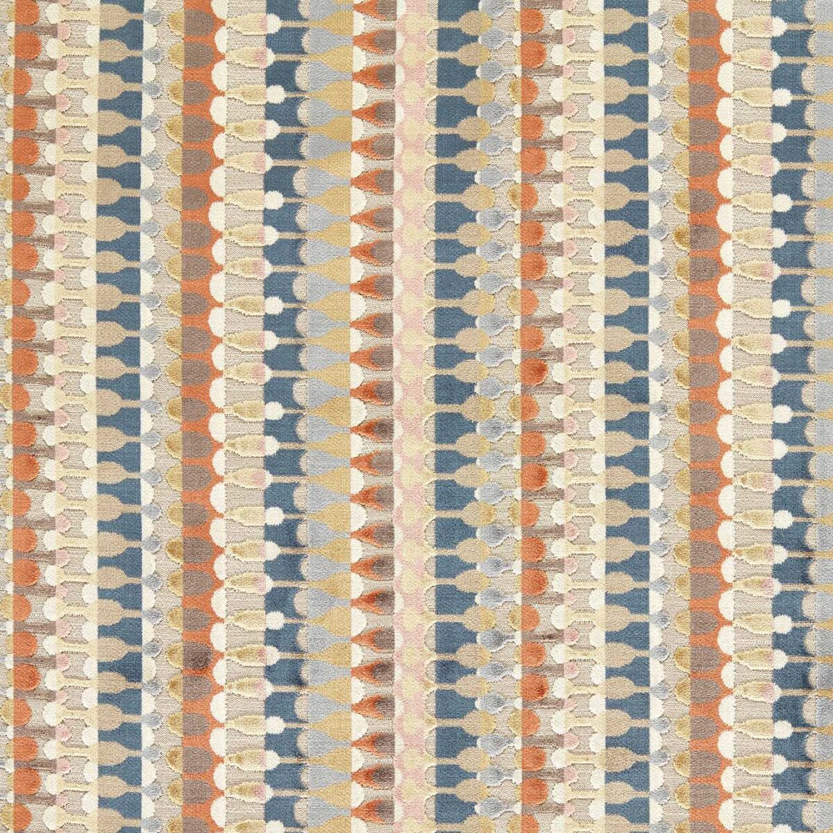 Orpheus Fabric - Multi by multicolour contemporary velvet-chenille fabric from Clarke & Clarke