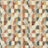 multicolour geometric velvet-chenille fabric from Clarke & Clarke