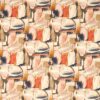 orange contemporary printed fabric from Clarke & Clarke
