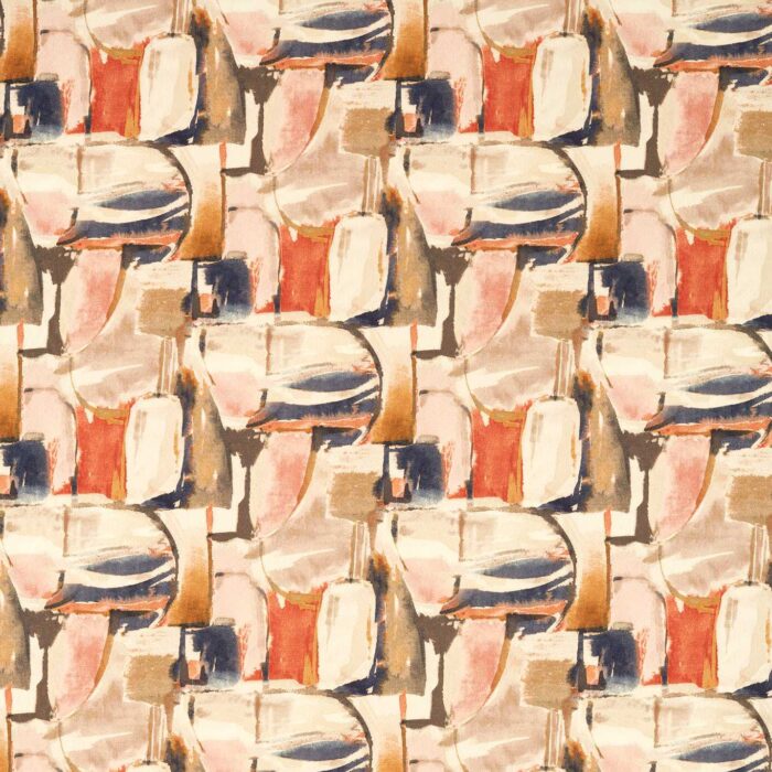 Figura Fabric - Midnight / Spice swatch