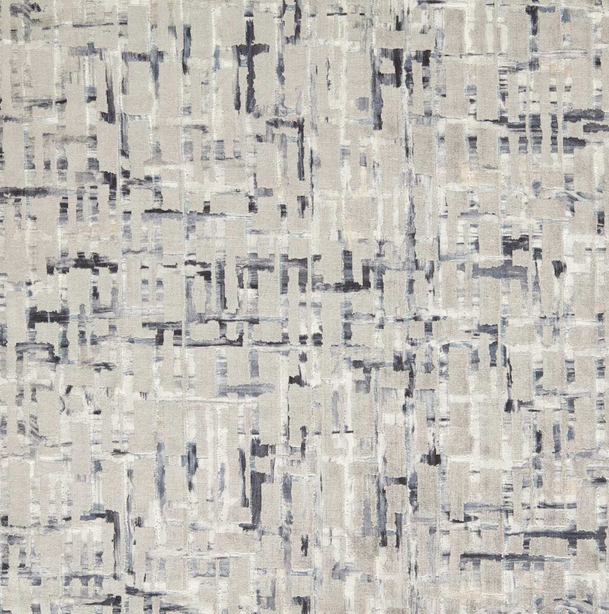 black-grey geometric cotton fabric from Clarke & Clarke
