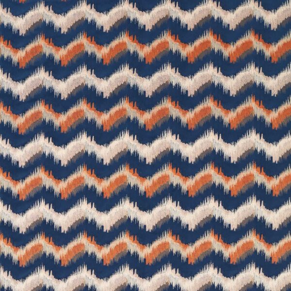 multicolour contemporary velvet-chenille fabric from Clarke & Clarke