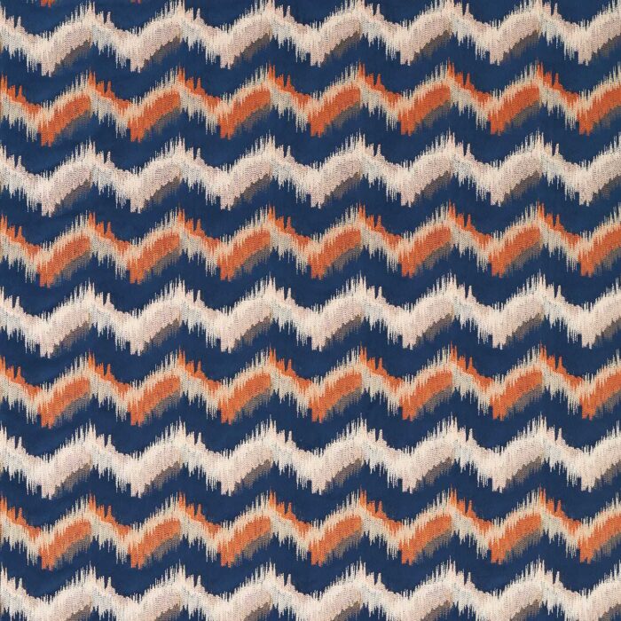 Sagoma Fabric - Midnight / Spice swatch