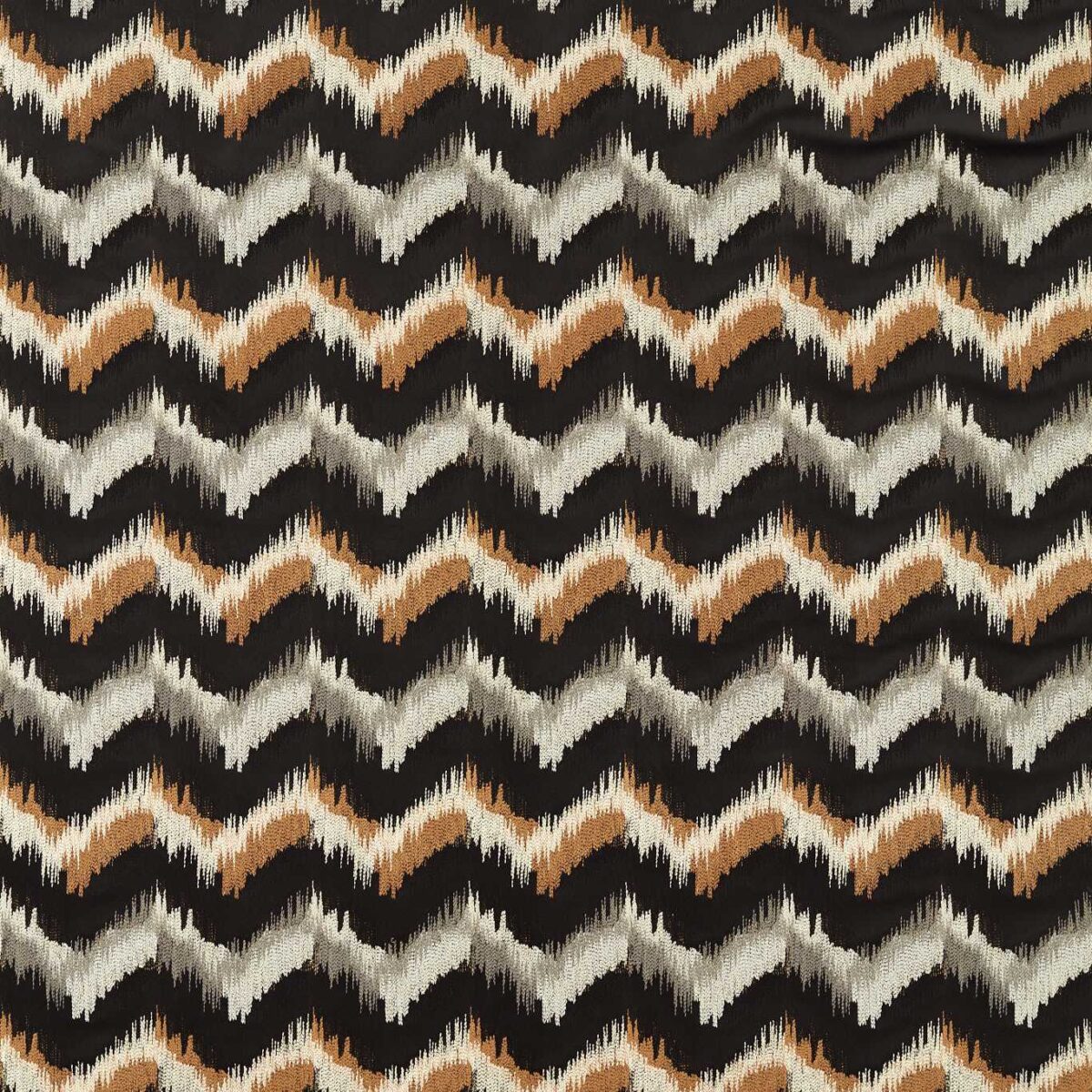 Sagoma Fabric - Noir by brown contemporary velvet-chenille fabric from Clarke & Clarke