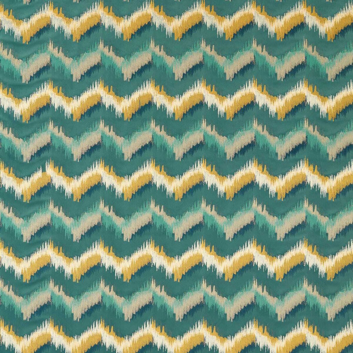 Sagoma Fabric - Teal by green contemporary velvet-chenille fabric from Clarke & Clarke