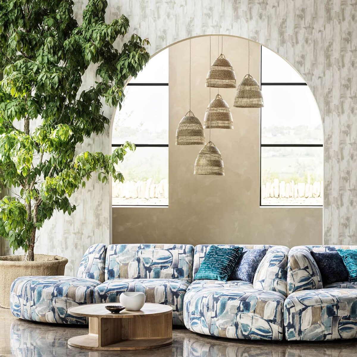 Figura Fabric - Denim / Linen from