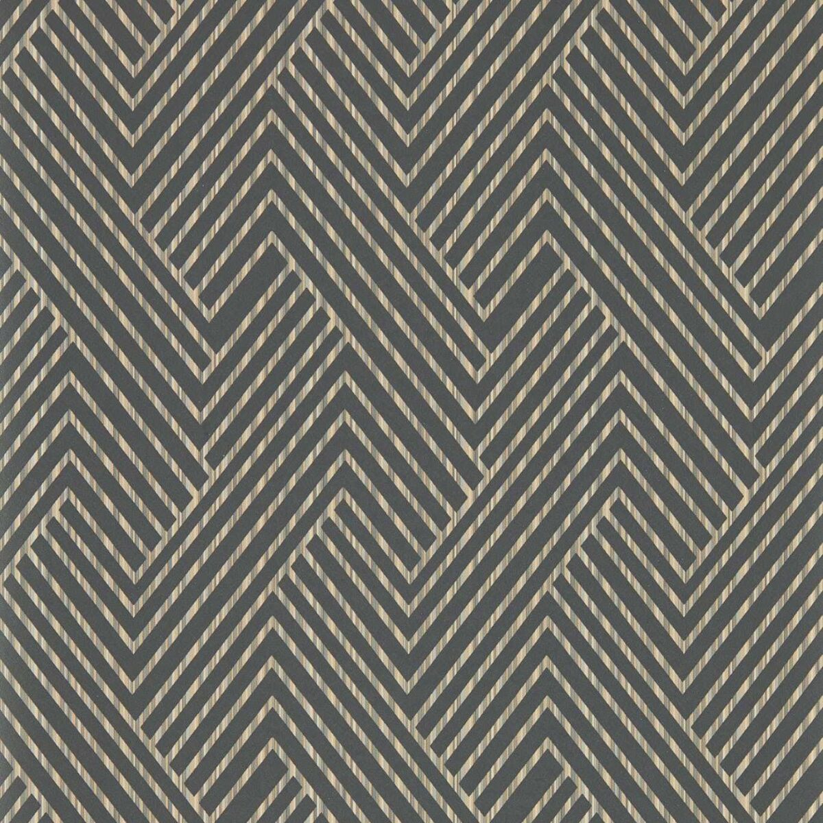 Grassetto Wallpaper - Charcoal by black-grey geometric wallpaper from clarke & clarke