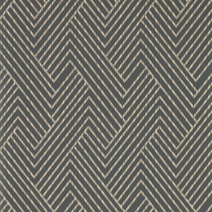 Grassetto Wallpaper - Charcoal fabric swatch W0181/01