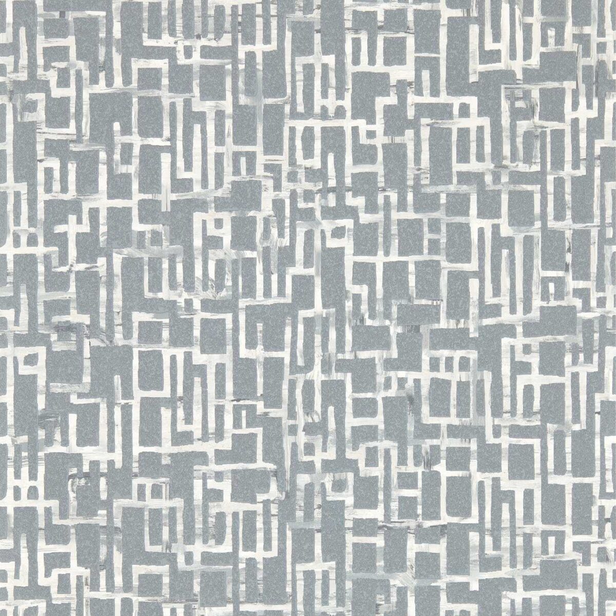 Quadrata Wallpaper - Steel by black-grey contemporary wallpaper from clarke & clarke