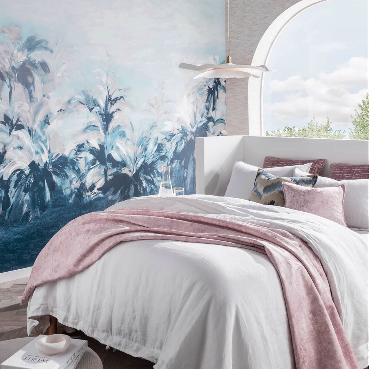 Alberi Wallpaper - Midnight / Linen Banner by Alberi Wallpaper - Midnight / Linen Banner from