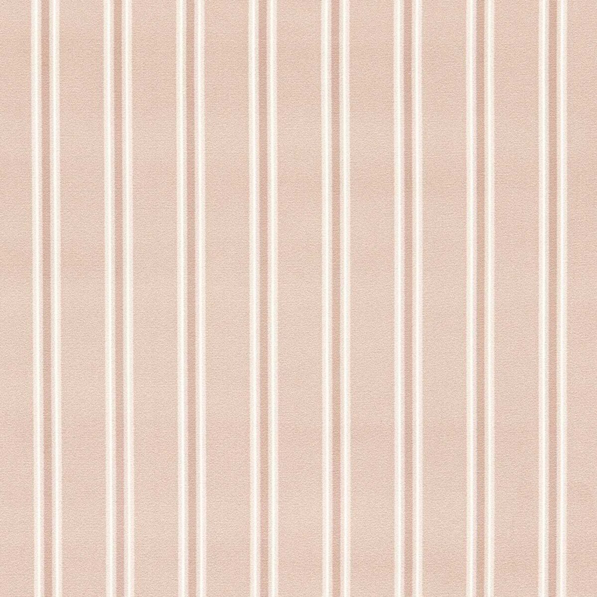 Bowfell Fabric - Blush by pink striped velvet-chenille fabric from Clarke & Clarke