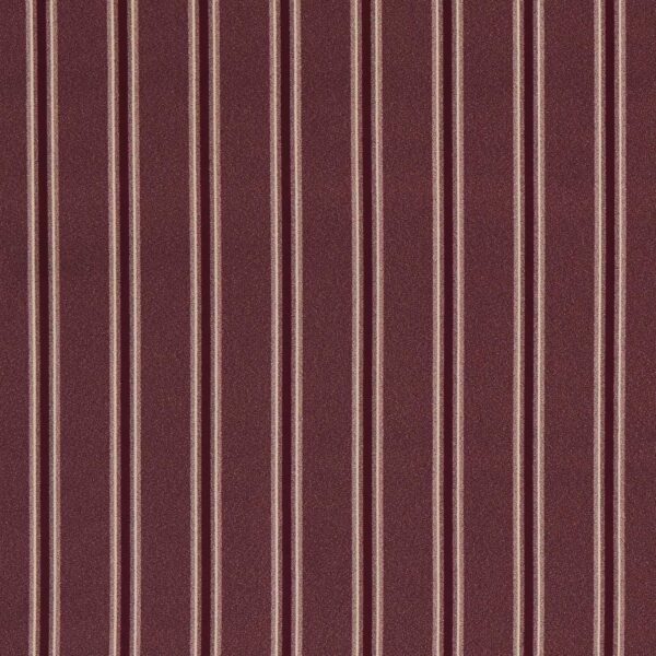 Bowfell Fabric - Mulberry by brown striped velvet-chenille fabric from Clarke & Clarke
