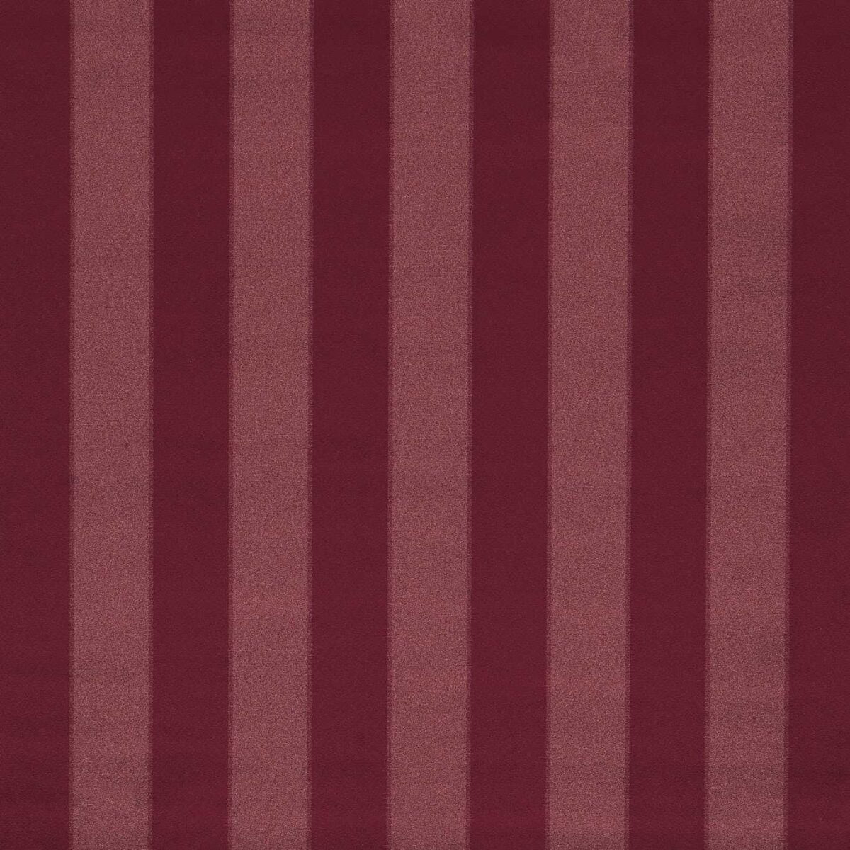 Haldon Fabric - Mulberry by red striped velvet-chenille fabric from Clarke & Clarke