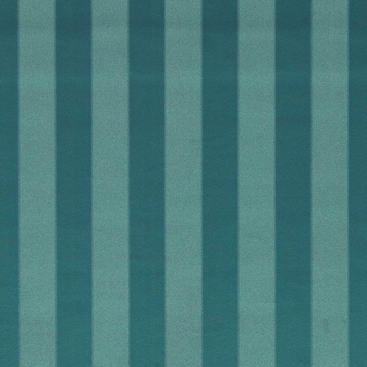 Haldon Fabric - Teal by green striped velvet-chenille fabric from Clarke & Clarke
