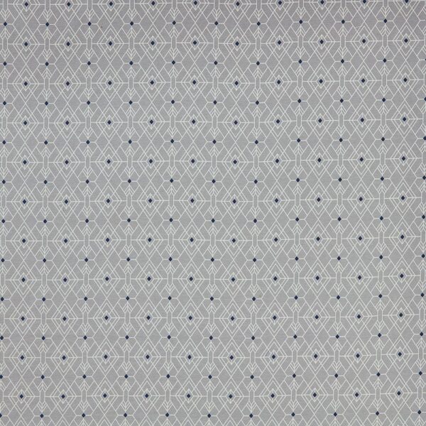 Facet Fabric - Blueprint by black-grey geometric woven fabric from iLiv