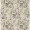 black-grey botanical linen fabric from Sanderson