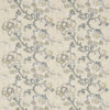 blue botanical embroideried fabric from Sanderson