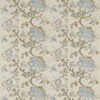 blue botanical embroideried fabric from Sanderson