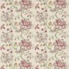 pink botanical embroideried fabric from Sanderson
