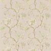 white botanical embroideried fabric from Sanderson