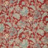 red botanical velvet-chenille fabric from Sanderson