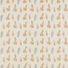 orange animal embroideried fabric from Sanderson