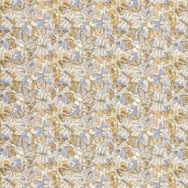 Botanist Fabric - Ochre by yellow animal printed fabric from iLiv