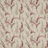 red botanical embroideried fabric from iLiv