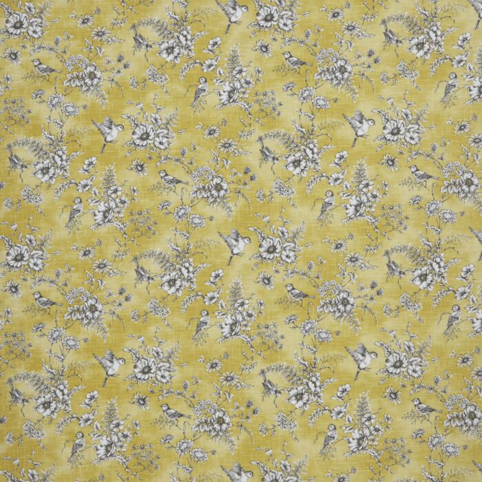 Finch Toile Fabric - Buttercup swatch