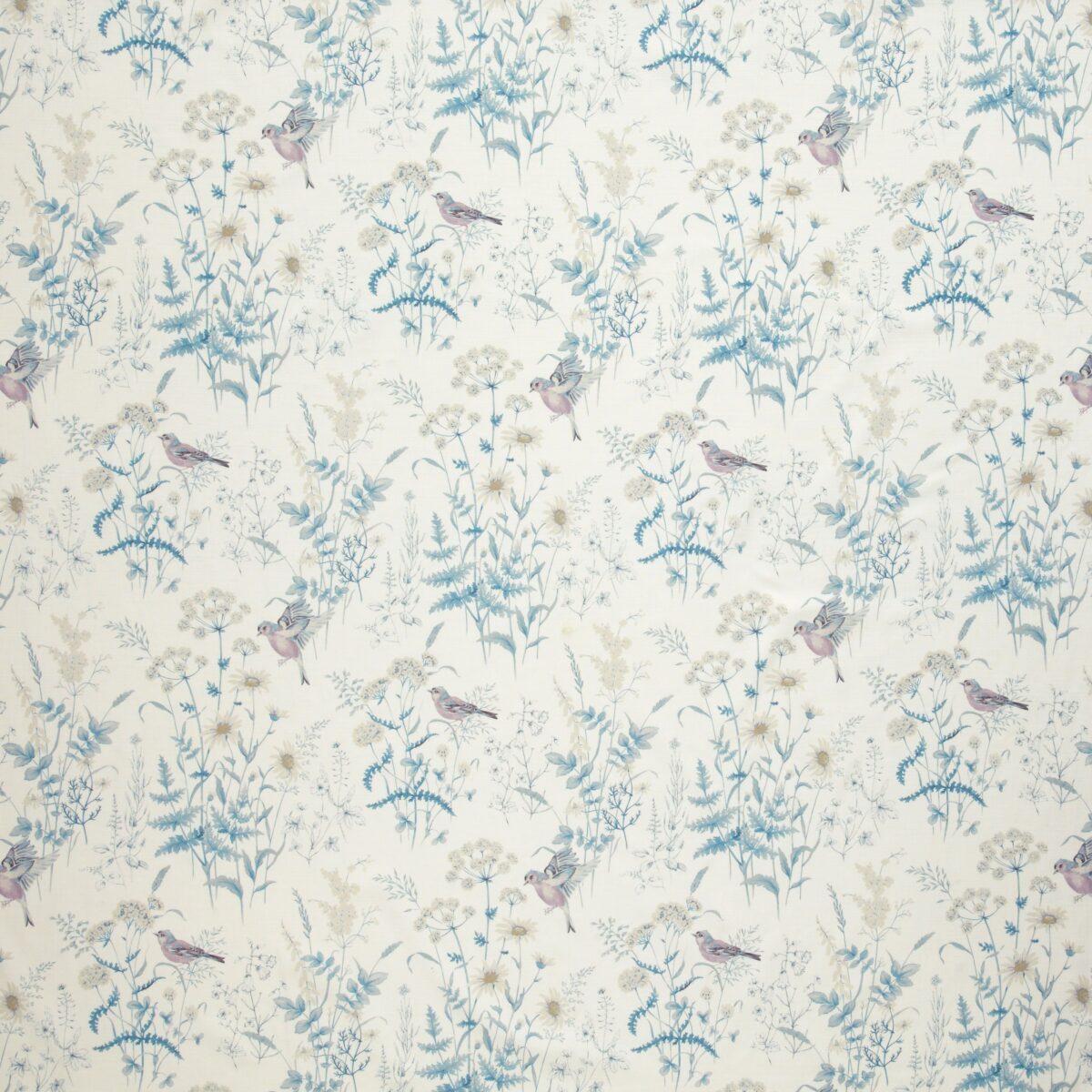 Forever Spring Fabric - Delft by blue animal printed fabric from iLiv