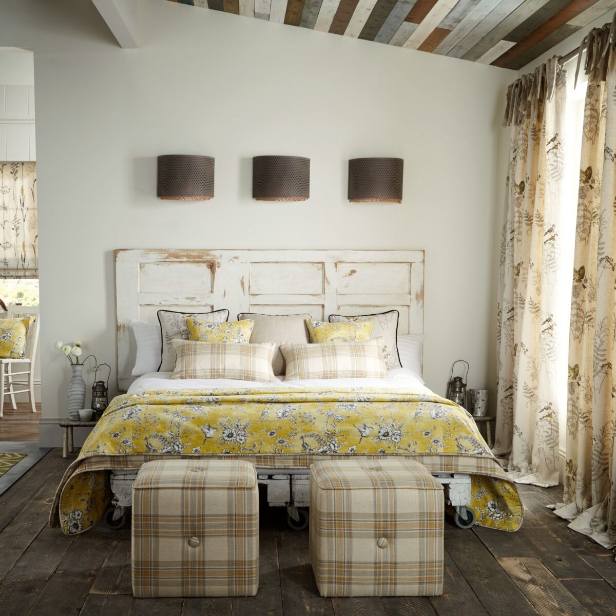 Finch Toile Fabric - Buttercup by Finch Toile Fabric - Buttercup from