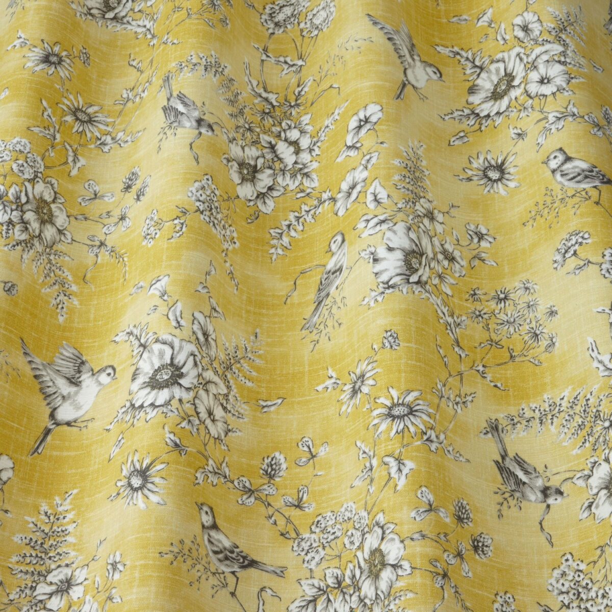 Finch Toile Fabric - Buttercup by Finch Toile Fabric - Buttercup from