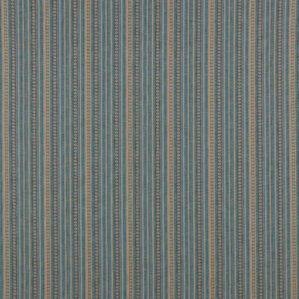 Nalanda Fabric - Teal by blue striped woven fabric from iLiv