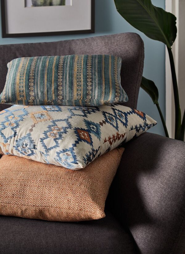 Nalanda Fabric - Teal by Nalanda Fabric - Teal from