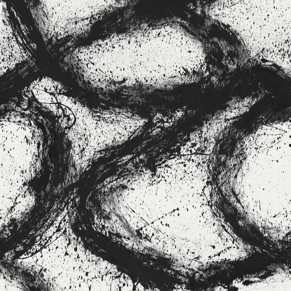 Enigmatic Wallcovering - Black Earth / First Light by black-grey contemporary wallpaper from harlequin
