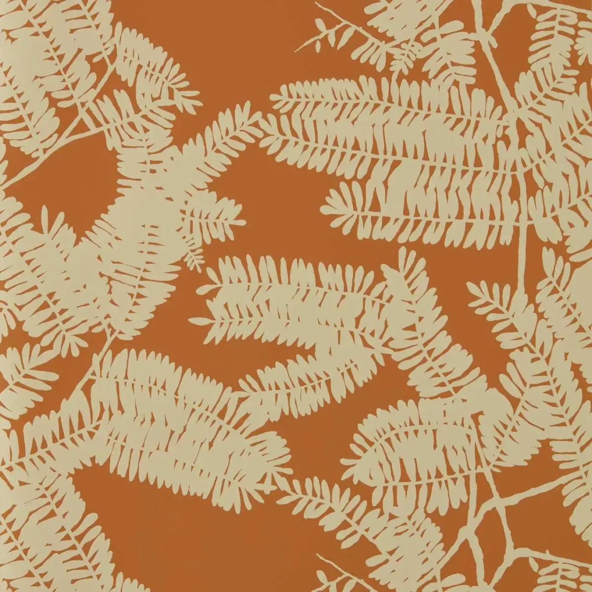 Extravagance Wallcovering - Paprika by orange botanical wallpaper from harlequin