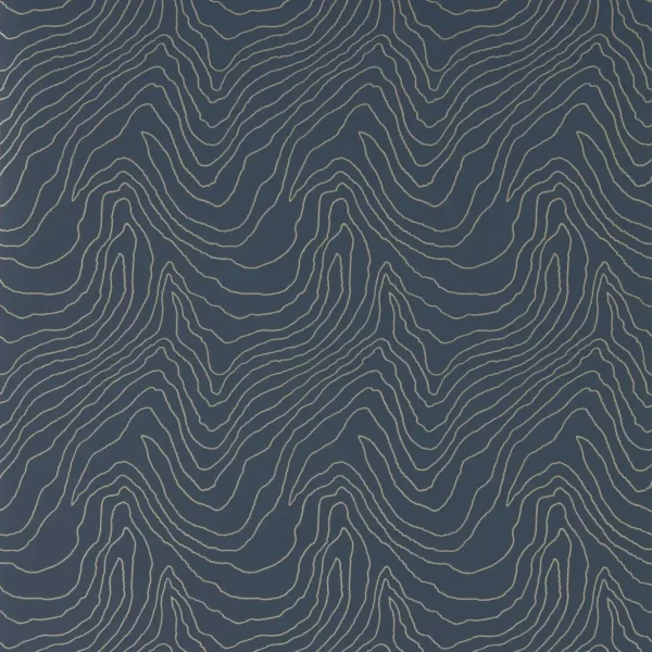 Formation Wallcovering - Moonlight by blue contemporary wallpaper from harlequin
