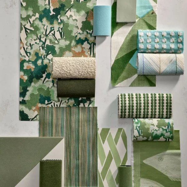 Houndstooth Wallcovering - Seaglass / Soft Focus from