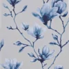 blue botanical wallpaper from harlequin