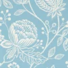 blue botanical wallpaper from harlequin