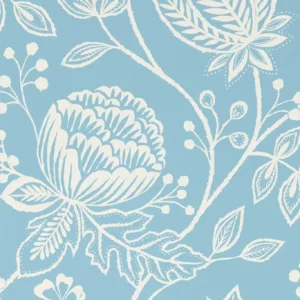 blue botanical wallpaper from harlequin