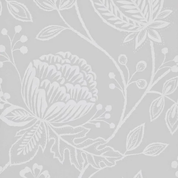 Mirabella Wallcovering - Pebble by black-grey botanical wallpaper from harlequin