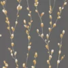 black-grey botanical wallpaper from harlequin