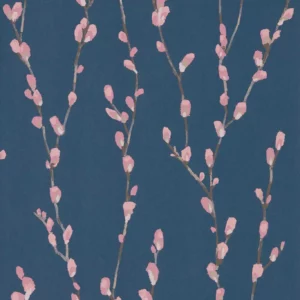 blue botanical wallpaper from harlequin