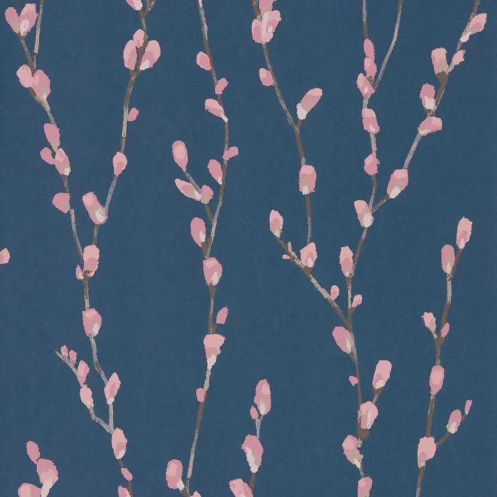 Salice Wallcovering - Rose / Navy swatch