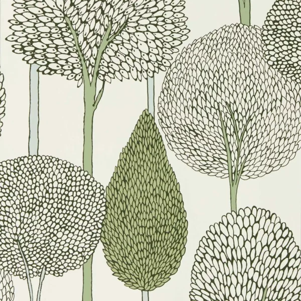 green botanical wallpaper from harlequin