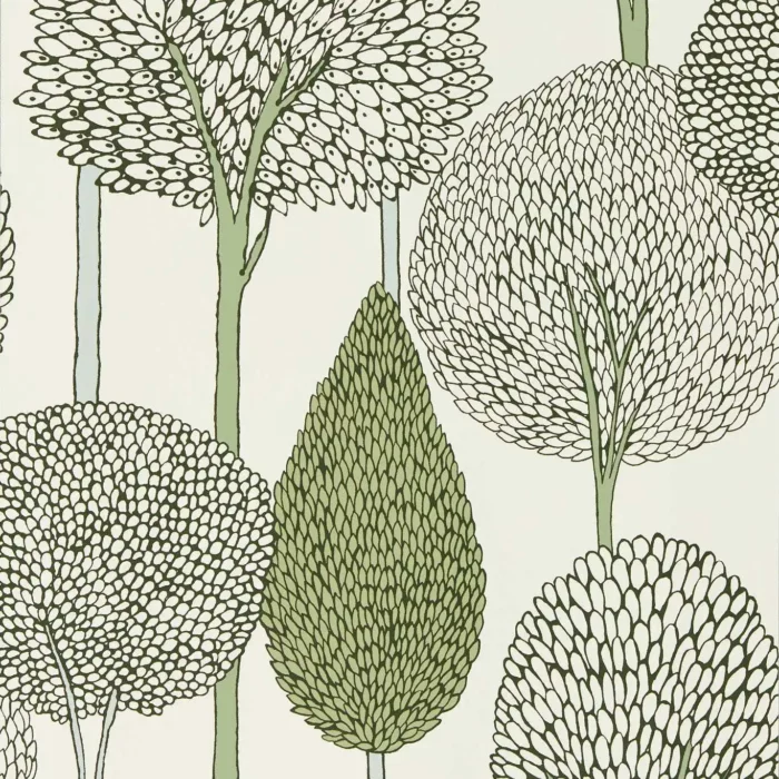 Silhouette Wallcovering - Seaglass / Forest swatch
