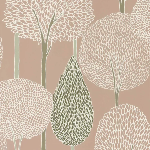 Silhouette Wallcovering - Positano / First Light by pink botanical wallpaper from harlequin