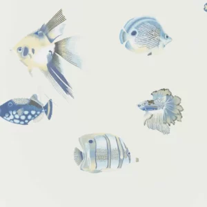 blue animal wallpaper from harlequin